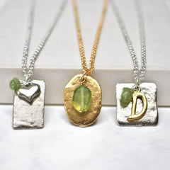 Peridot birthstone necklace August birthstone necklace gift