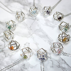 Geometric June Birthstone Necklace birthstone selection