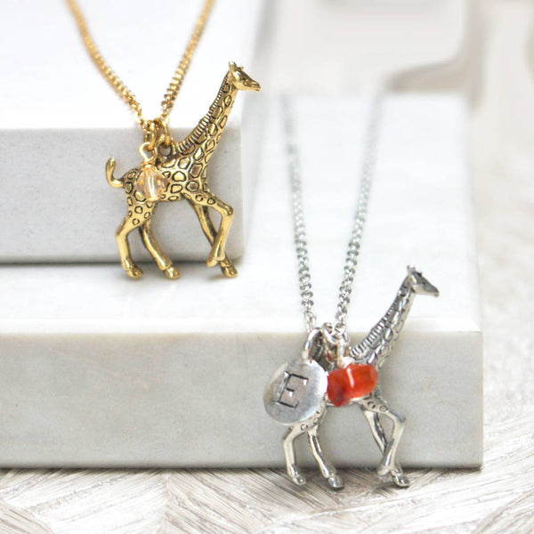 Rose gold store giraffe necklace