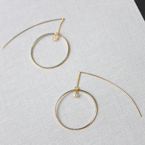 Thread through top hoop earrings