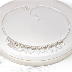 Sterling silver Heart Personalised Choker Necklace