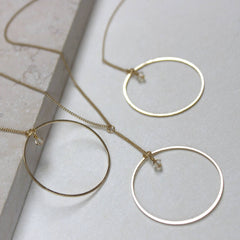 Hoop Earrings And Necklace Set
