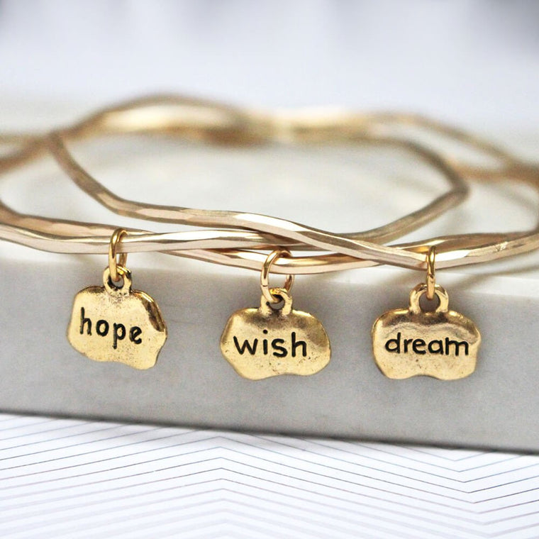 Hope Wish Dream Mantra Bangles