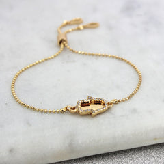 Double Sparkling Hamsa Personalised Bracelet