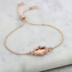 Double Sparkling Hamsa Personalised Bracelet