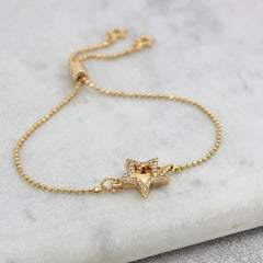 Double Sparkling Star Personalised Bracelet