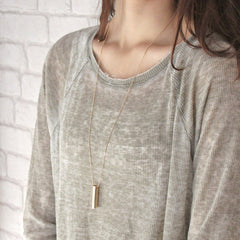 Heart Bar Necklace rose gold