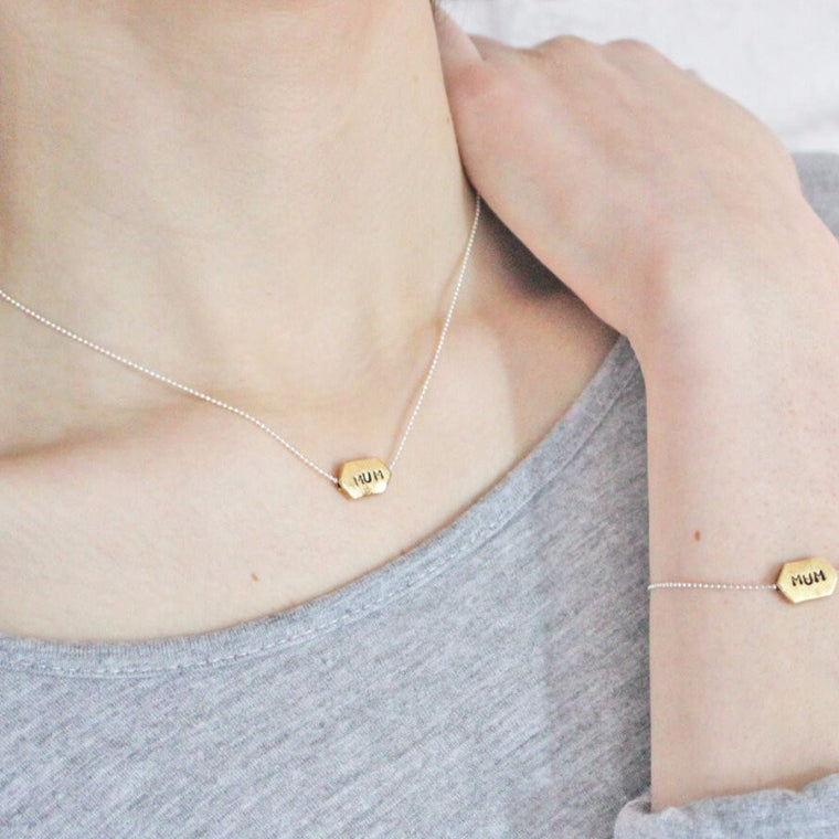 Personalised Hand Stamped Name Necklace