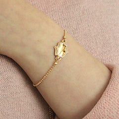 Double Sparkling Hamsa Personalised Bracelet