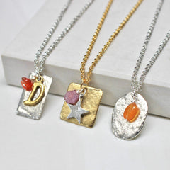 Carnelian birthstone necklace July birthstone gift