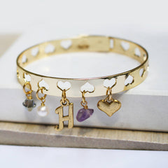 Personalised Cut Out Heart Cuff