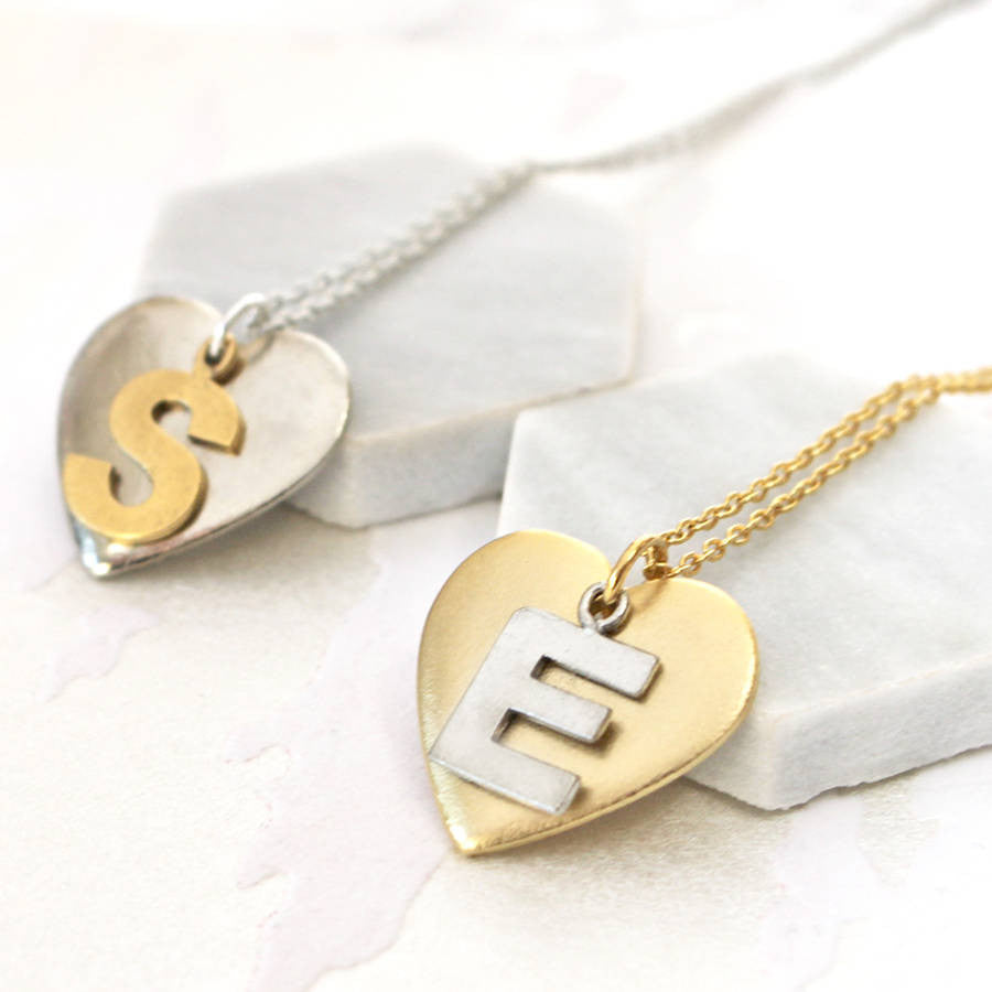 Personalised Initial Heart Pendant