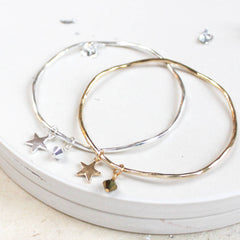 Personalised Star And Swarovski Crystal Bangle