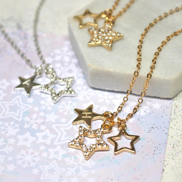 Personalised Diamante Star Necklace – Jamie London