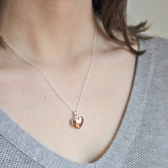 Personalised Message Heart Locket Necklace gold