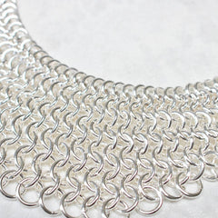 Silver Chainmail Statement Necklace