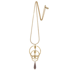 Triple Hoop Necklace, gold