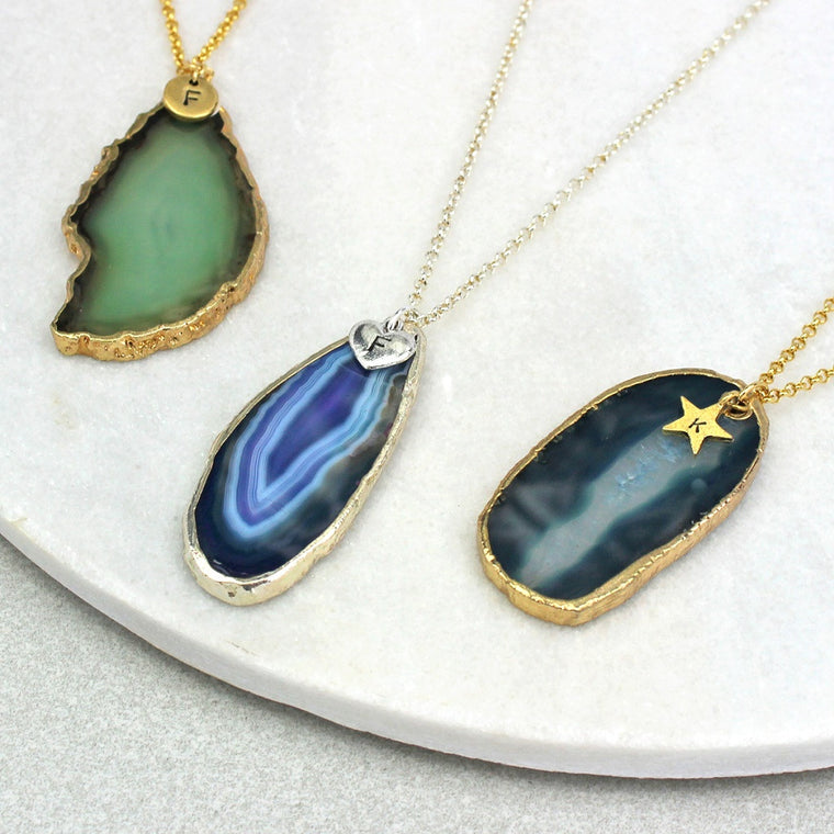 Personalised Agate Statement Necklace