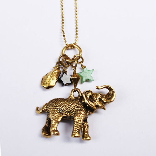 Lucky Elephant Charm Necklace
