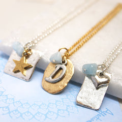 Aquamarine march birthstone necklace March birthstone jewellery